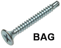 Self Drilling Screw silver 6X32 bag