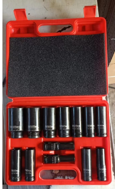 13 pc impact socket long 3/8"