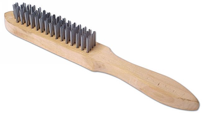 5 row wire Brush wood
