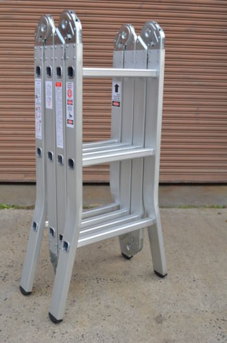 Alum Folding Ladder 3.7M no plate