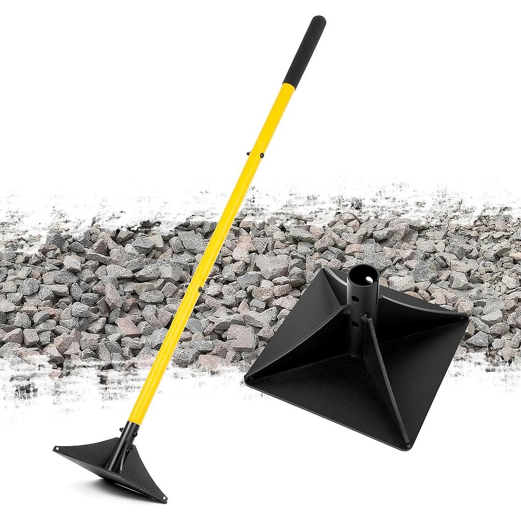 floor tamper steel plate wooden handle 10"x10"