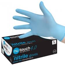 disposable blue nitrile glove S M L 100pc 